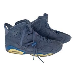 Nike Air Jordan 6 Retro Blue Suede 384664-400 Men's Size 11 Sneakers